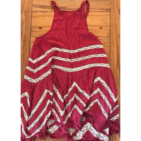 Women's Small Free People Intimately top Red Boho - Picture 2 of 4